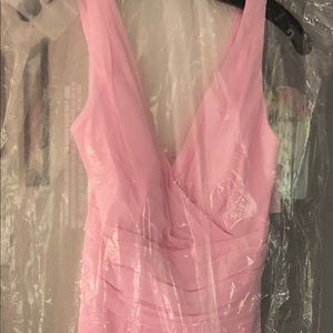 David Bridal Long Tank SOIE CHIFF Bridesmaid Dress